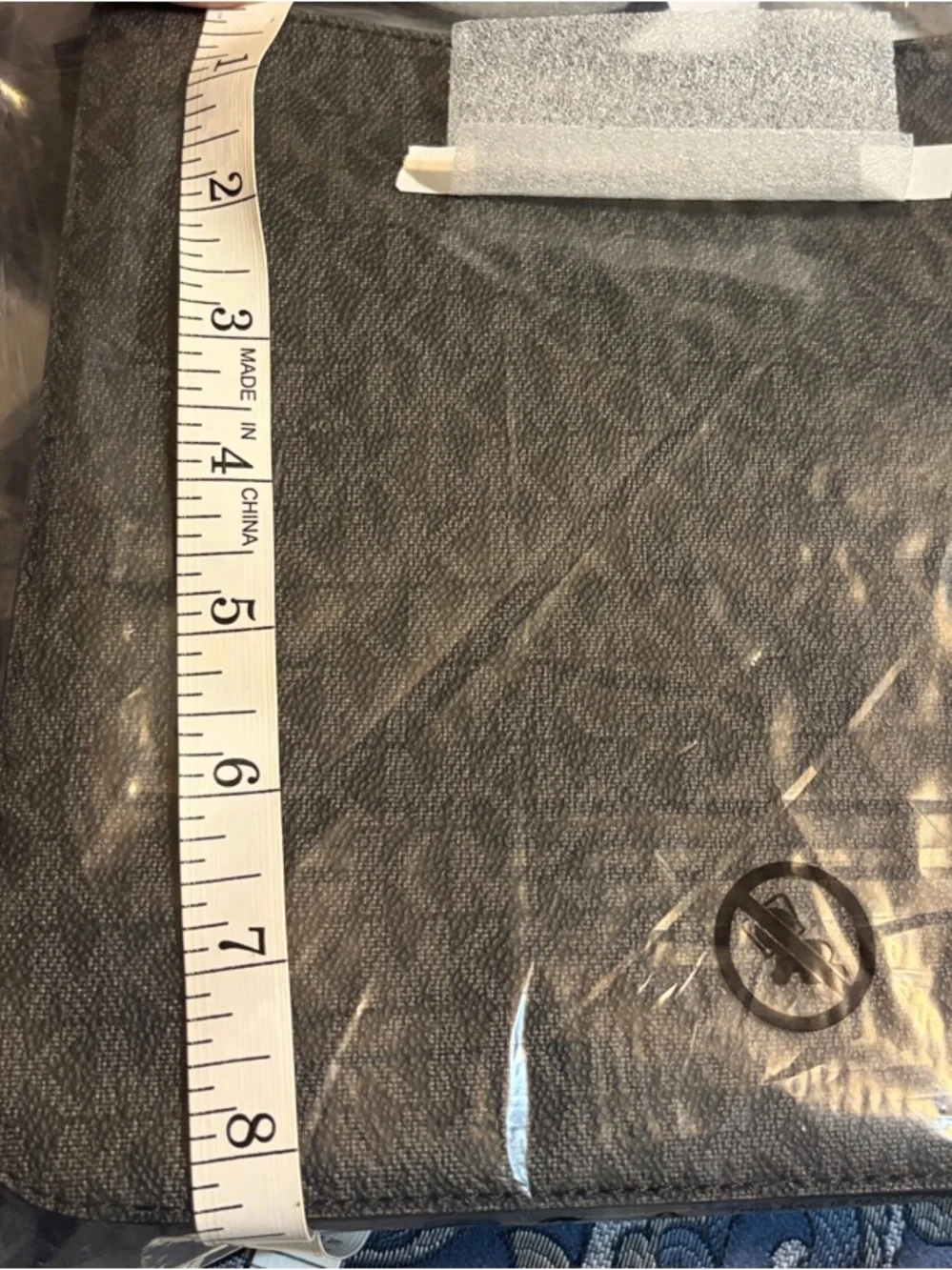 Michael Kors Black Logo-Print Crossbody with Branded Strap